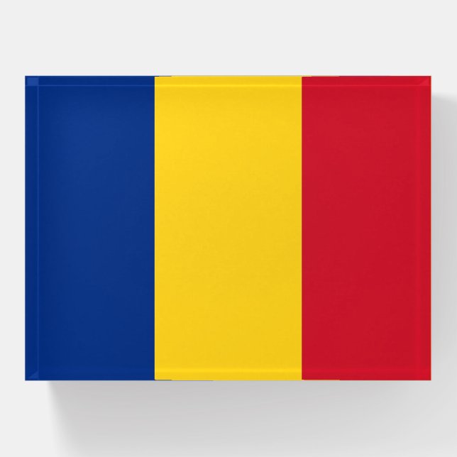 Paperweight with flag of Romania (Front)