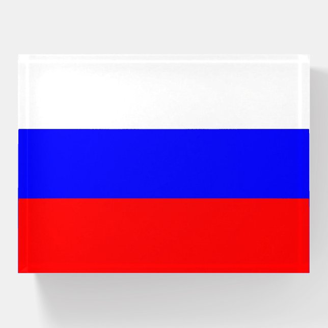 Paperweight with flag of Russia (Front)