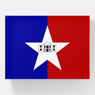 Paperweight with flag of San Antonio, USA