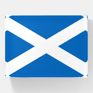 Paperweight with flag of Scotland, UK