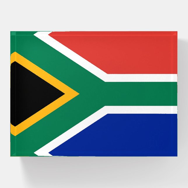 Paperweight with flag of South Africa (Front)