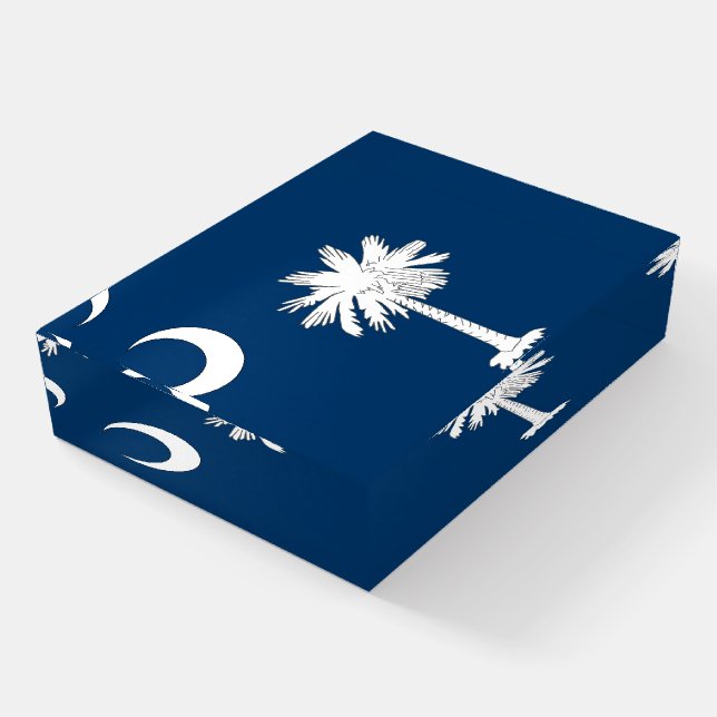 Paperweight with flag of South Carolina State, USA (Angled)