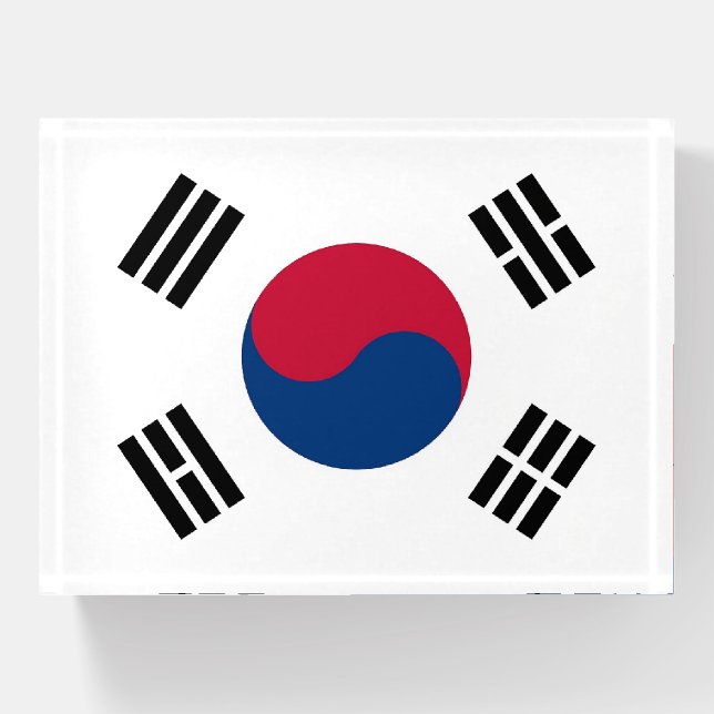 Paperweight with flag of South Korea (Front)