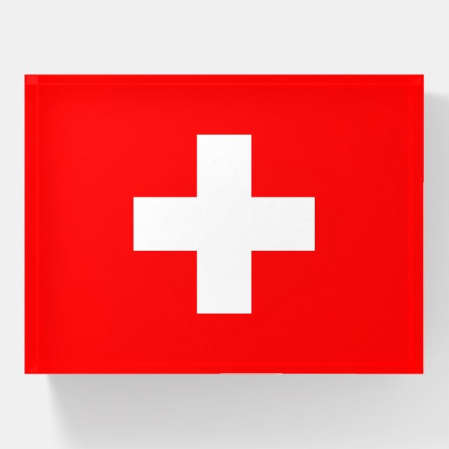 Paperweight with flag of Switzerland (Front)