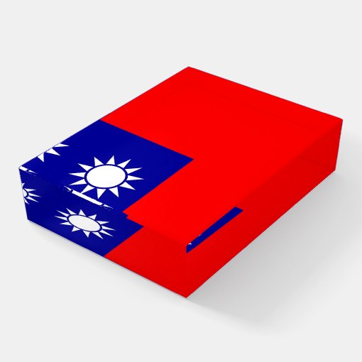 Paperweight with flag of Taiwan | Zazzle