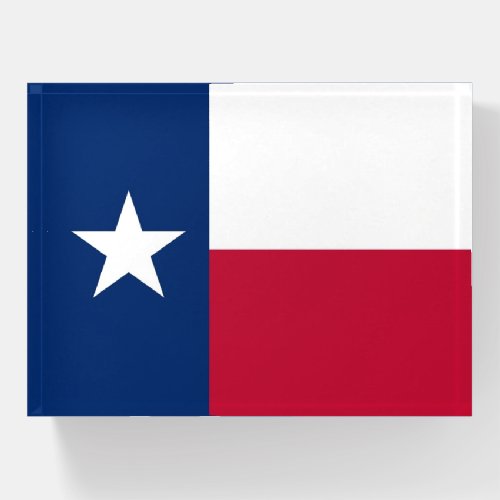 Paperweight with flag of Texas State USA