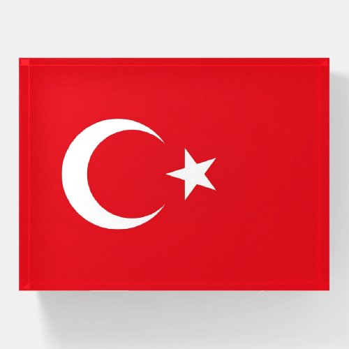 Paperweight with flag of Turkey