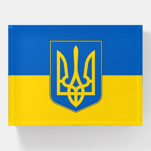 Paperweight with flag of Ukraine