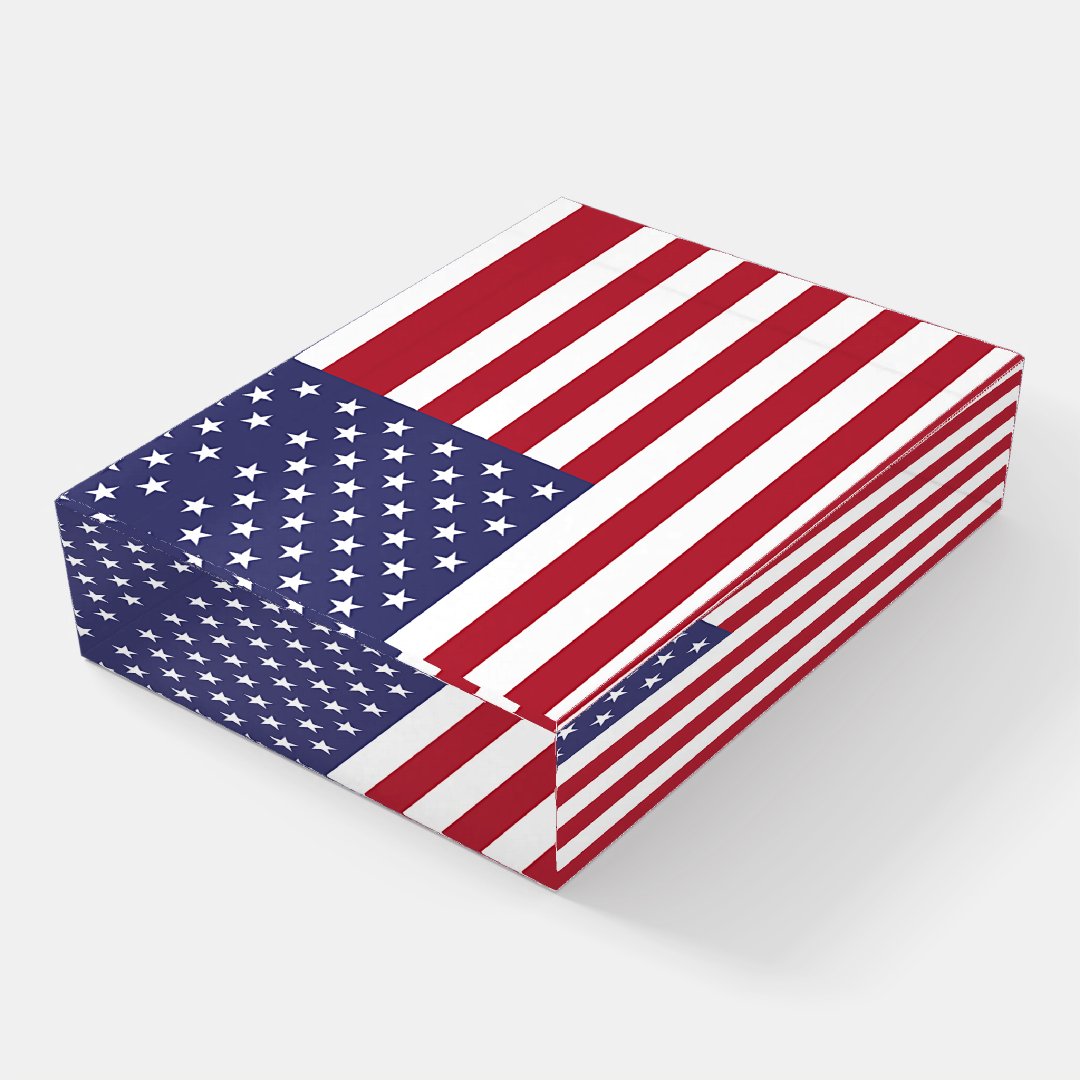 Paperweight with flag of USA Zazzle