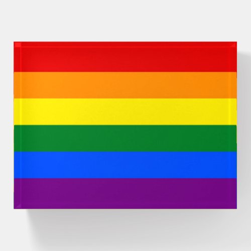 Paperweight with Pride flag of LGBT