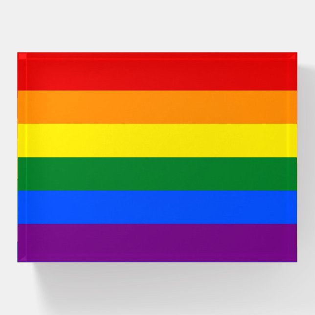 Paperweight with Pride flag of LGBT (Front)