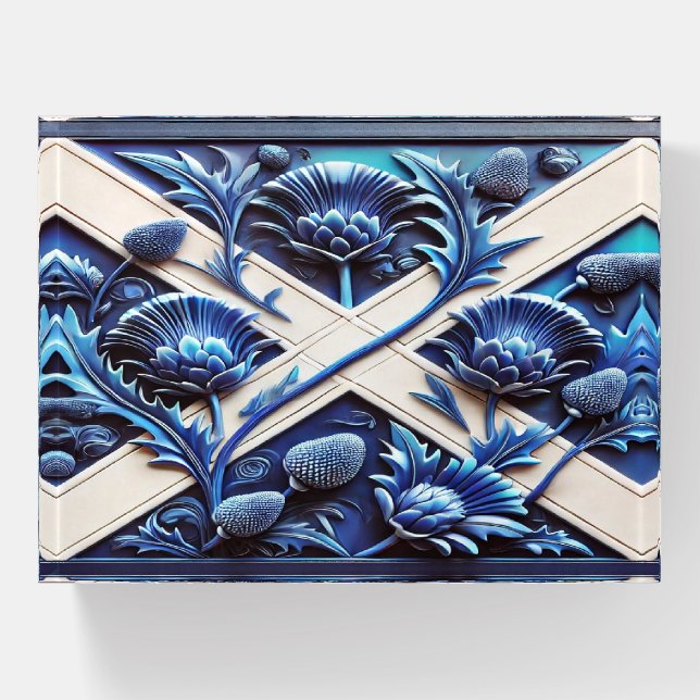 Paperweight with Scottish Thistles Design (Front)