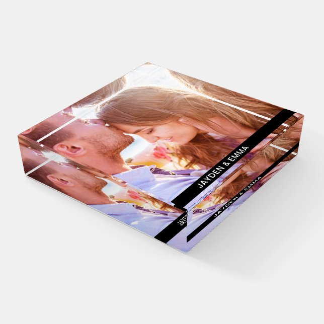Paperweight Your Photo & Text (Angled)