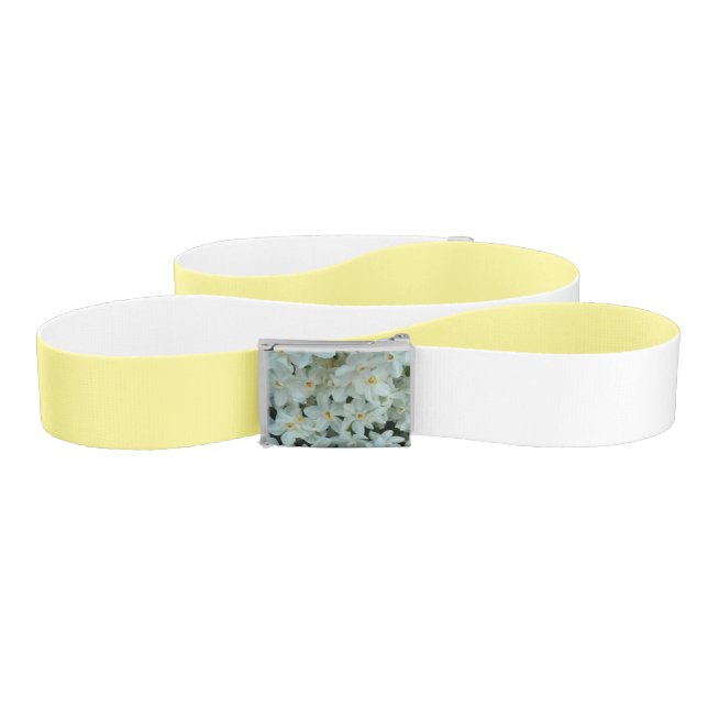 Paperwhite Narcissus Delicate White Flowers Belt (Zig-Zag)