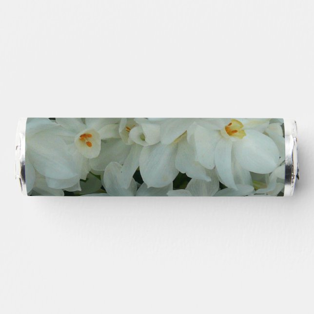 Paperwhite Narcissus Delicate White Flowers Breath Savers® Mints (Front)