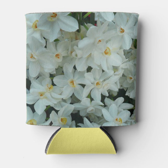 Paperwhite Narcissus Delicate White Flowers Can Cooler (Front)