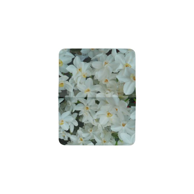 Paperwhite Narcissus Delicate White Flowers Card Holder (Outside Horizontal)