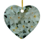 Paperwhite Narcissus Delicate White Flowers Ceramic Ornament