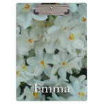 Paperwhite Narcissus Delicate White Flowers Clipboard