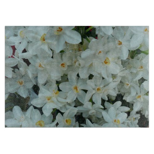 Paperwhite Narcissus Delicate White Flowers Cutting Board