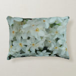 Paperwhite Narcissus Delicate White Flowers Decorative Pillow