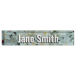 Paperwhite Narcissus Delicate White Flowers Desk Name Plate