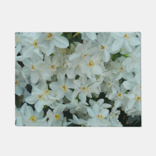 Paperwhite Narcissus Delicate White Flowers Doormat