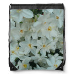 Paperwhite Narcissus Delicate White Flowers Drawstring Bag