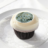 Paperwhite Narcissus Delicate White Flowers Edible Frosting Rounds (Cupcake)