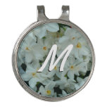 Paperwhite Narcissus Delicate White Flowers Golf Hat Clip