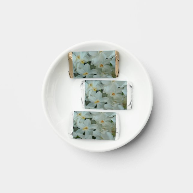 Paperwhite Narcissus Delicate White Flowers Hershey's Miniatures (Plate)