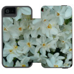 Paperwhite Narcissus Delicate White Flowers Wallet Case For iPhone SE/5/5s