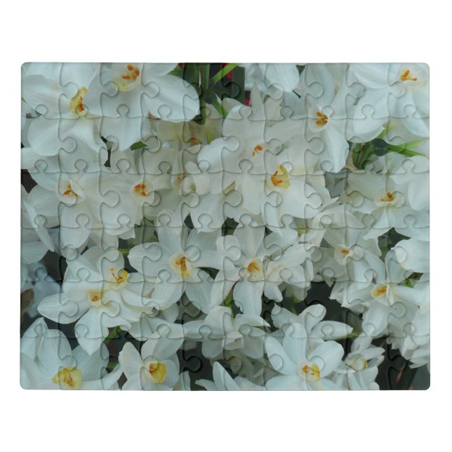 Paperwhite Narcissus Delicate White Flowers Jigsaw Puzzle (Puzzle Horizontal)