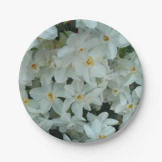 Paperwhite Narcissus Delicate White Flowers Paper Plates