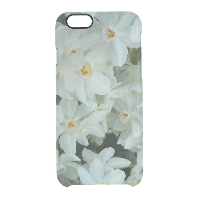 Paperwhite Narcissus Delicate White Flowers Uncommon iPhone Case (Back)