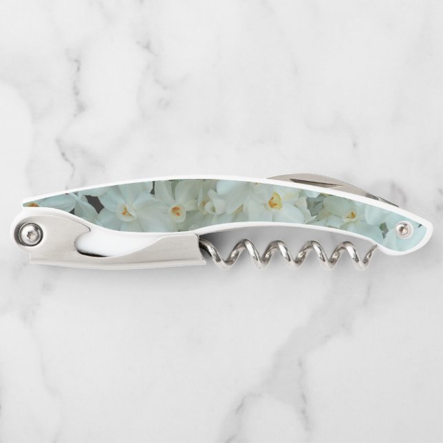 Paperwhite Narcissus Delicate White Flowers Waiter's Corkscrew (Front)