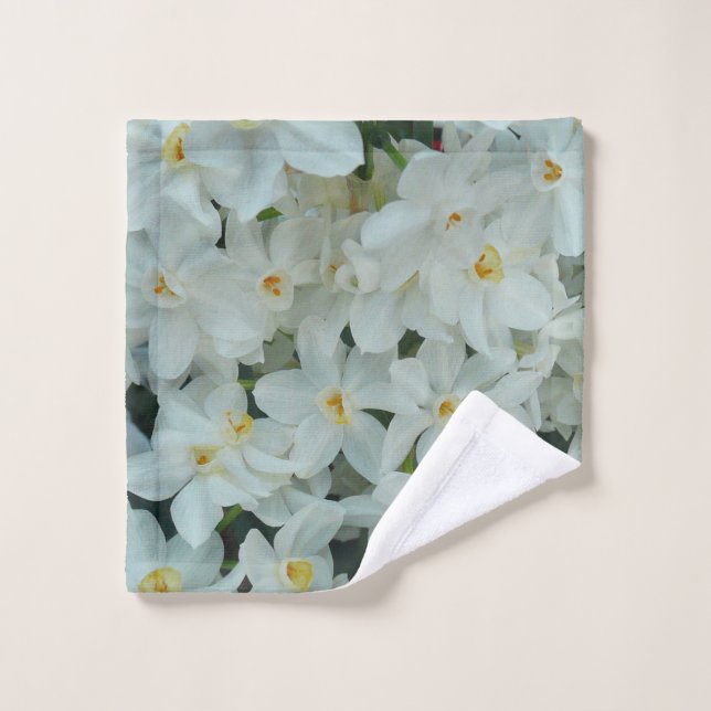 Paperwhite Narcissus Delicate White Flowers Wash Cloth (Wash Cloth)