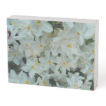 Paperwhite Narcissus Delicate White Flowers Wooden Box Sign
