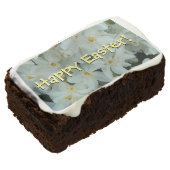 Paperwhite Narcissus Happy Easter Chocolate Brownie (Angled)