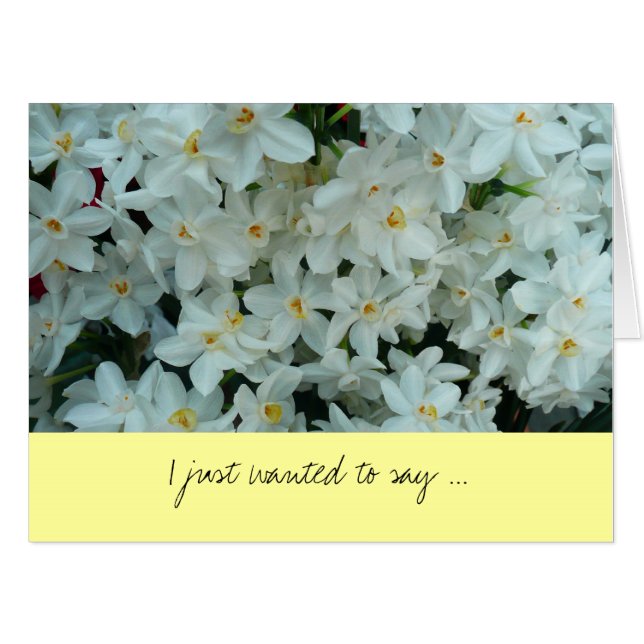 Paperwhite Narcissus Thank You Card (Front Horizontal)
