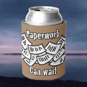 Paperwork Can Wait Illustration Can Cooler