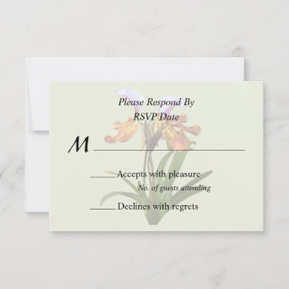 Paphiopedilum Orchids Intertwined RSVP Card