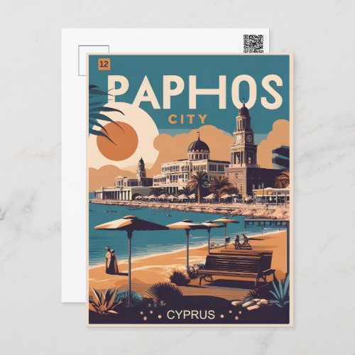 Paphos City Cyprus holiday gift souvenir Postcard