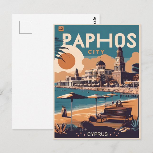 Paphos City, Cyprus holiday gift souvenir Postcard (Front/Back)