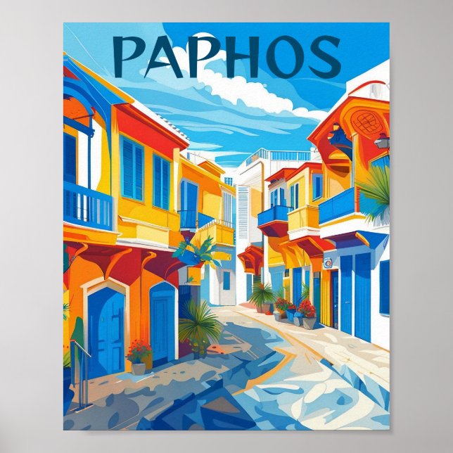 Paphos City, Cyprus souvenir Poster (Front)