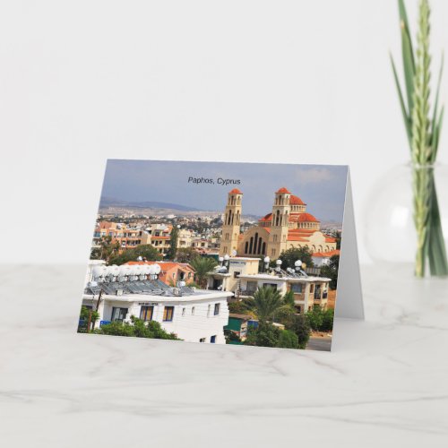 Paphos Cyprus scenic view Card