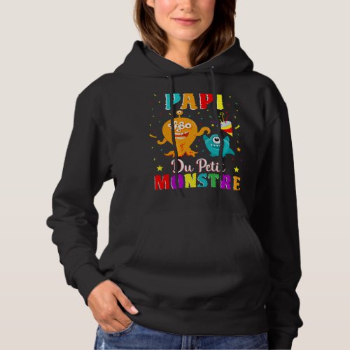 Papi Du Petit Monstre Petit Fils Fte Danniversair Hoodie