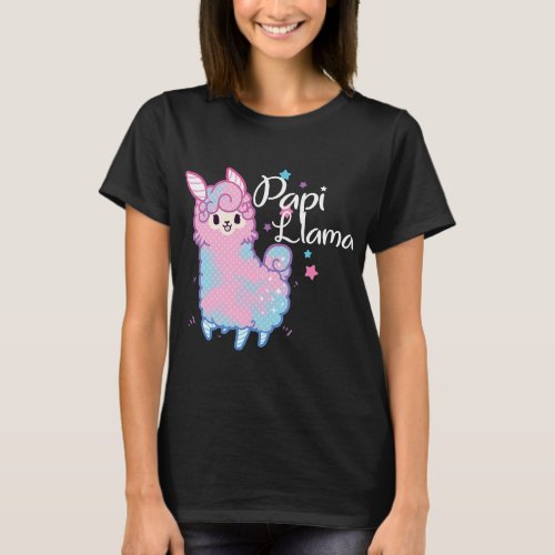 Papi Llama Matching Family Christmas Pajamas T_Shirt