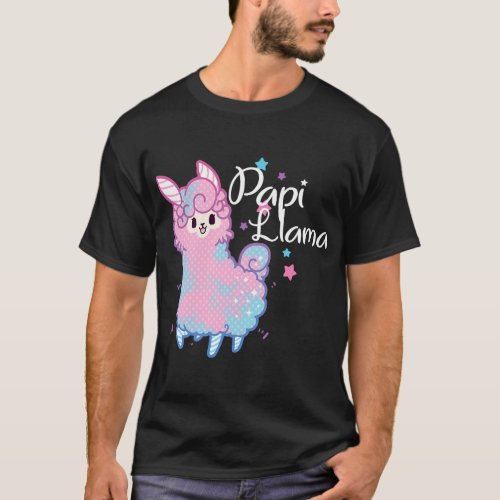 Papi Llama Matching Family Christmas Pajamas T_Shirt