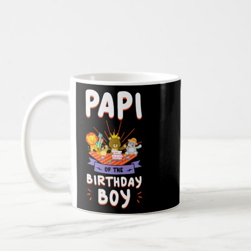 Papi Of The Birthday Boy Zoo Safari Bday Party Cel Coffee Mug